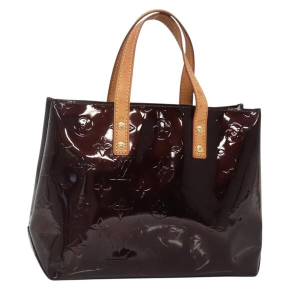 LOUIS VUITTON Monogram Vernis Reade PM Hand Bag Amarante M91993 - Picture 1 of 16